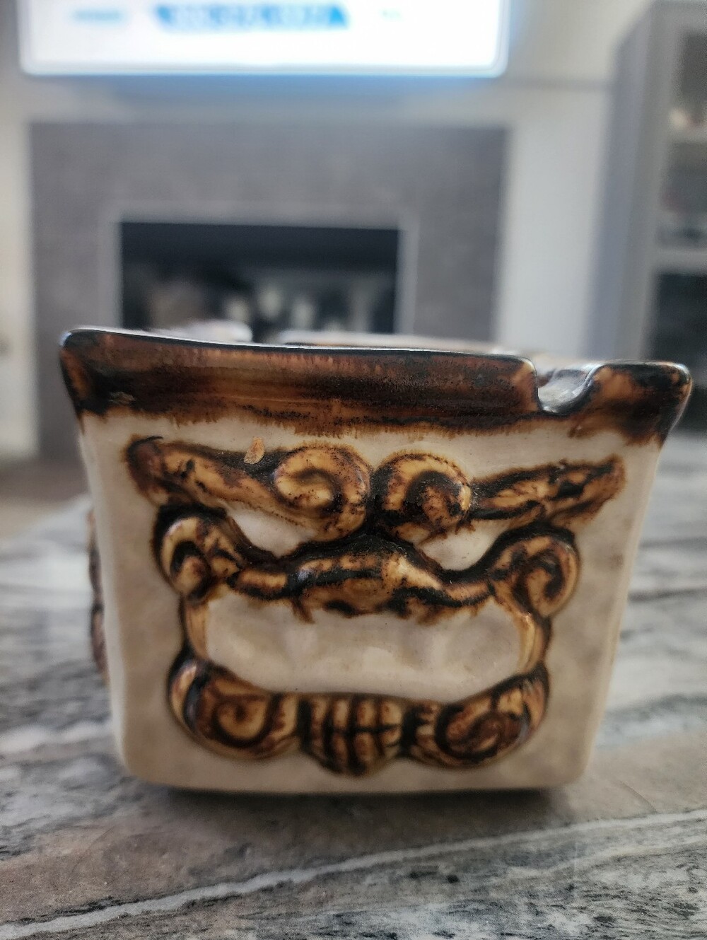 Tiki Style Vintage Ashtray.